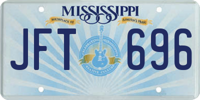 MS license plate JFT696