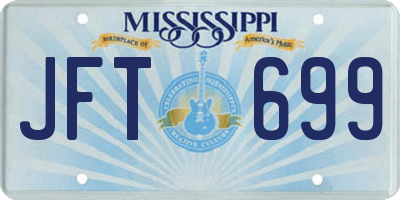 MS license plate JFT699