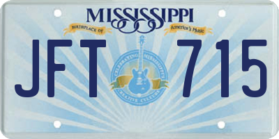 MS license plate JFT715