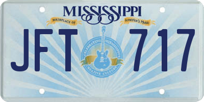 MS license plate JFT717