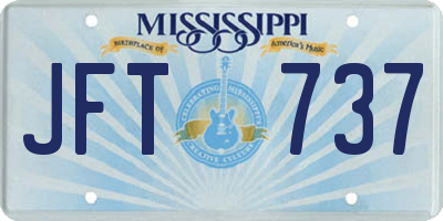MS license plate JFT737