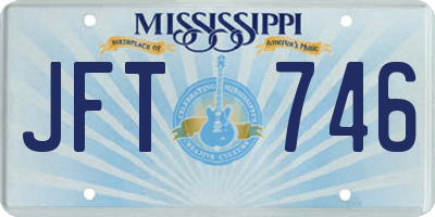 MS license plate JFT746
