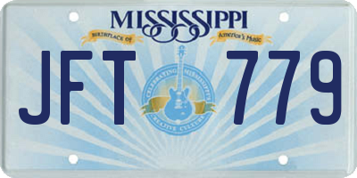 MS license plate JFT779