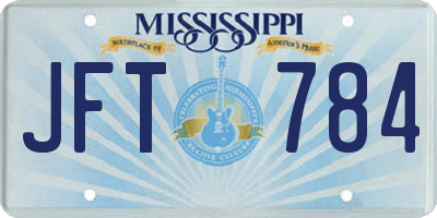 MS license plate JFT784
