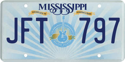MS license plate JFT797