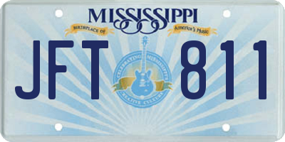 MS license plate JFT811