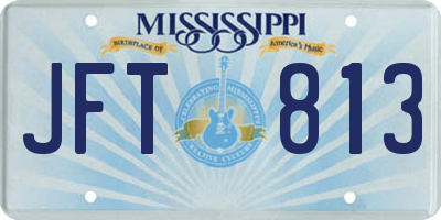 MS license plate JFT813