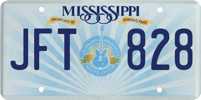 MS license plate JFT828