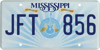 MS license plate JFT856