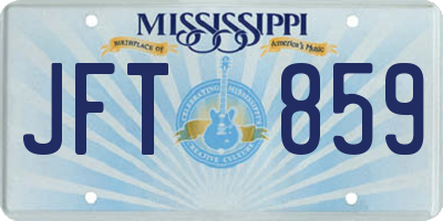 MS license plate JFT859