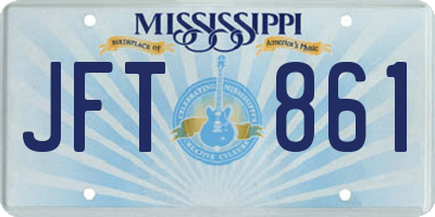 MS license plate JFT861