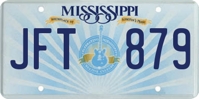 MS license plate JFT879
