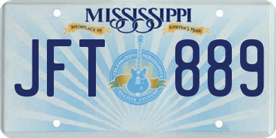 MS license plate JFT889