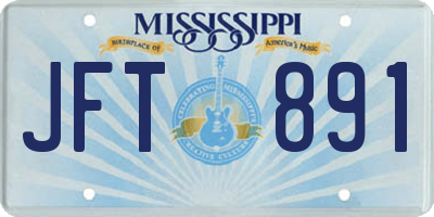 MS license plate JFT891