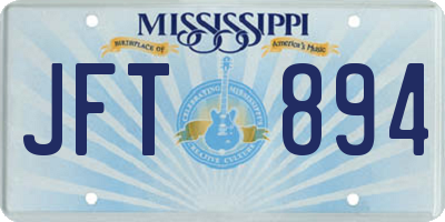 MS license plate JFT894