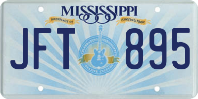 MS license plate JFT895