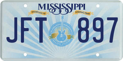 MS license plate JFT897
