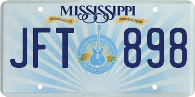 MS license plate JFT898
