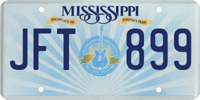 MS license plate JFT899