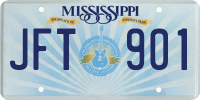 MS license plate JFT901