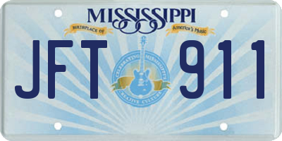 MS license plate JFT911