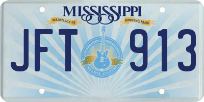 MS license plate JFT913