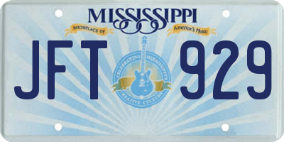 MS license plate JFT929