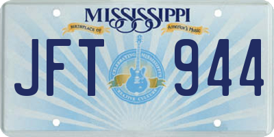 MS license plate JFT944