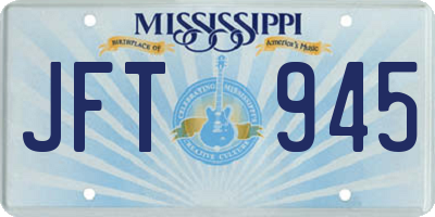 MS license plate JFT945