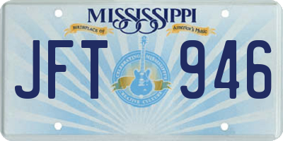 MS license plate JFT946