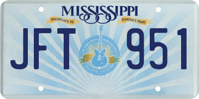 MS license plate JFT951