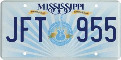 MS license plate JFT955