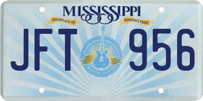 MS license plate JFT956