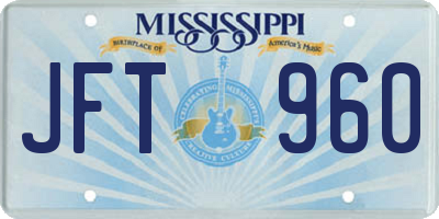 MS license plate JFT960