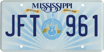 MS license plate JFT961
