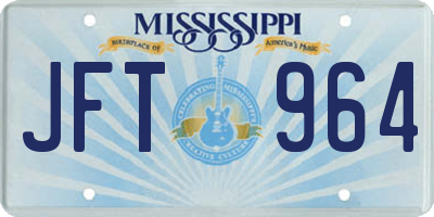 MS license plate JFT964