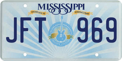 MS license plate JFT969