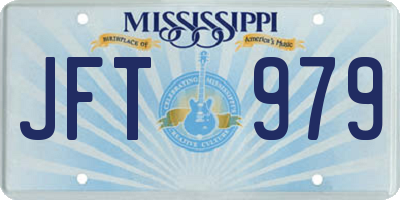 MS license plate JFT979