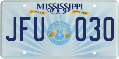 MS license plate JFU030