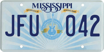 MS license plate JFU042