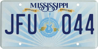 MS license plate JFU044