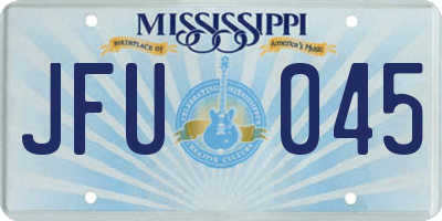 MS license plate JFU045