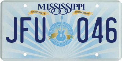 MS license plate JFU046