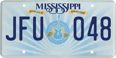 MS license plate JFU048