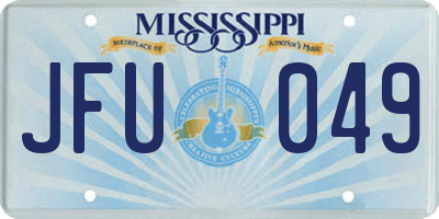 MS license plate JFU049