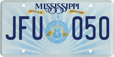 MS license plate JFU050