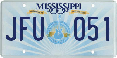 MS license plate JFU051