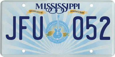 MS license plate JFU052
