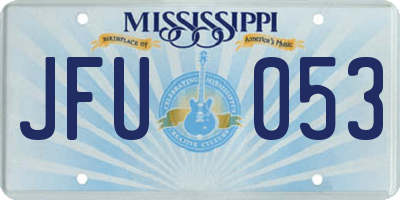 MS license plate JFU053