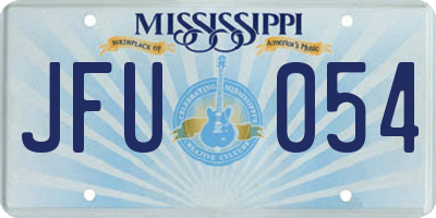 MS license plate JFU054